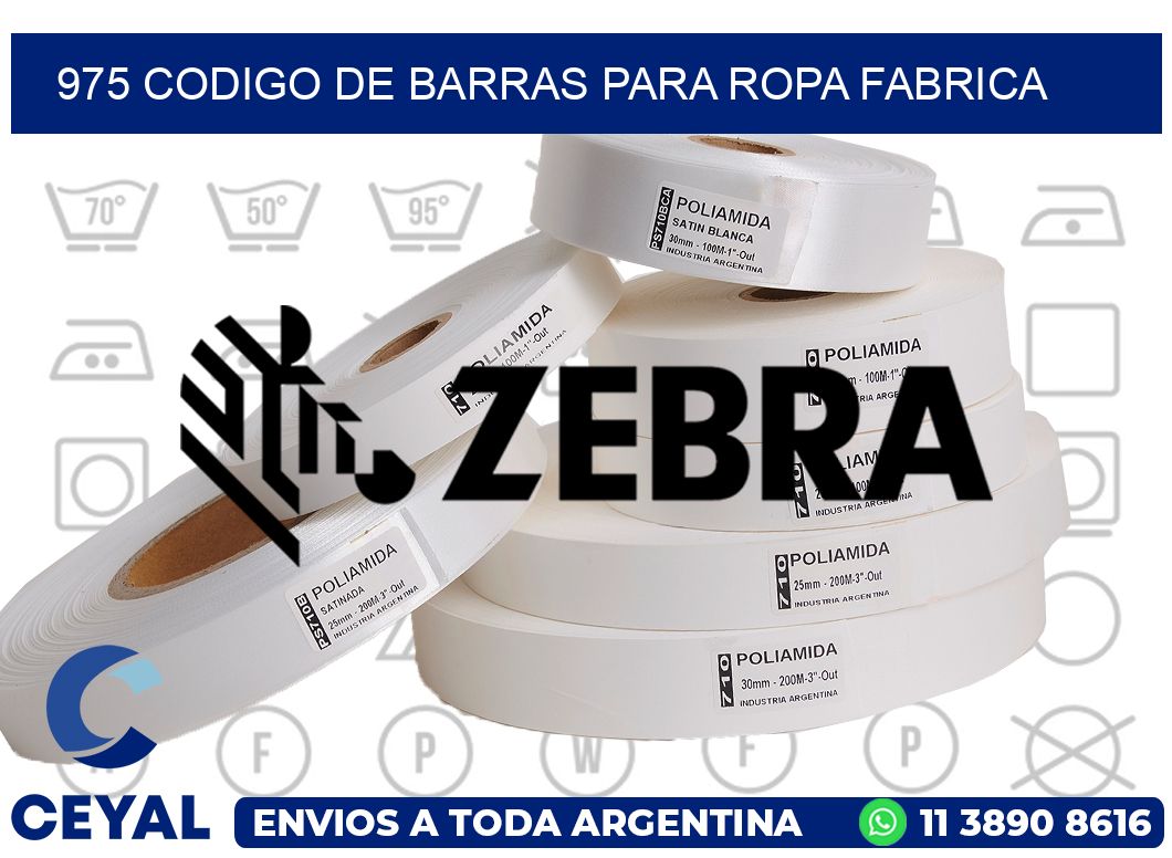 975 CODIGO DE BARRAS PARA ROPA FABRICA