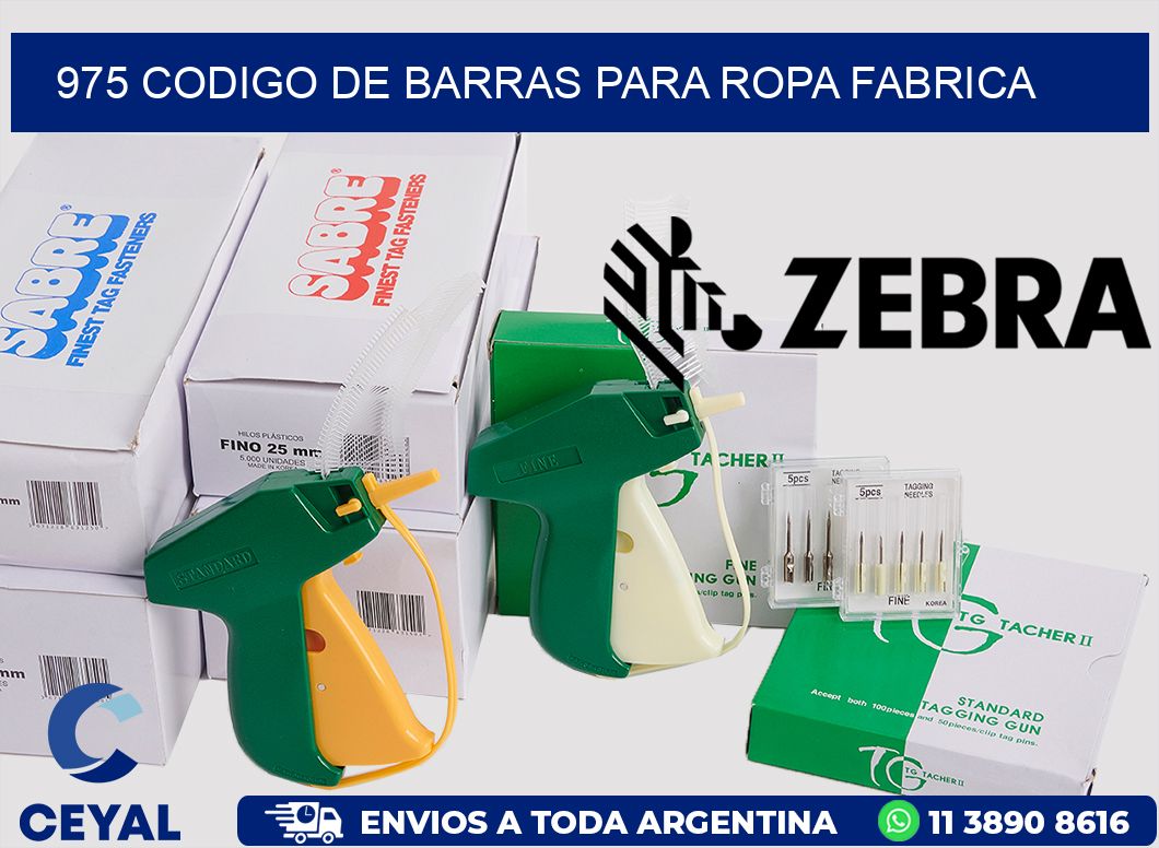 975 CODIGO DE BARRAS PARA ROPA FABRICA