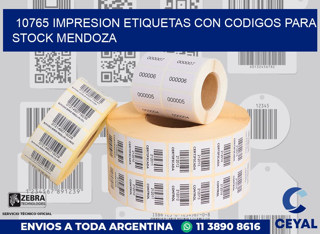 10765 IMPRESION ETIQUETAS CON CODIGOS PARA STOCK MENDOZA