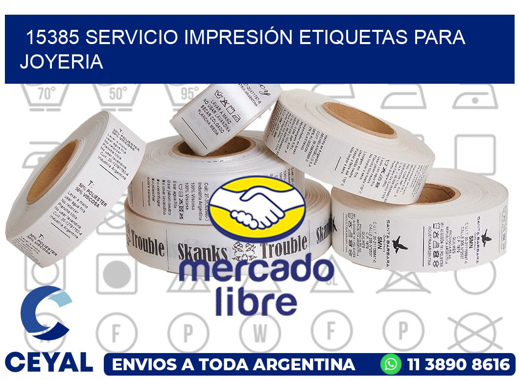 15385 SERVICIO IMPRESIÓN ETIQUETAS PARA JOYERIA