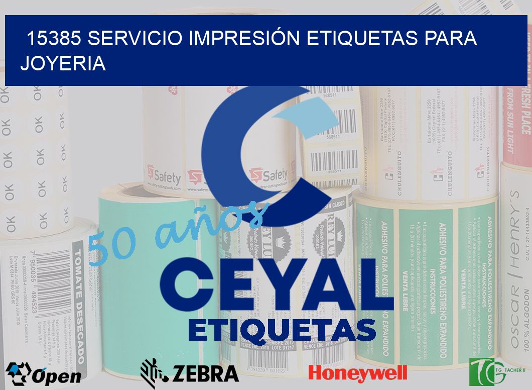 15385 SERVICIO IMPRESIÓN ETIQUETAS PARA JOYERIA