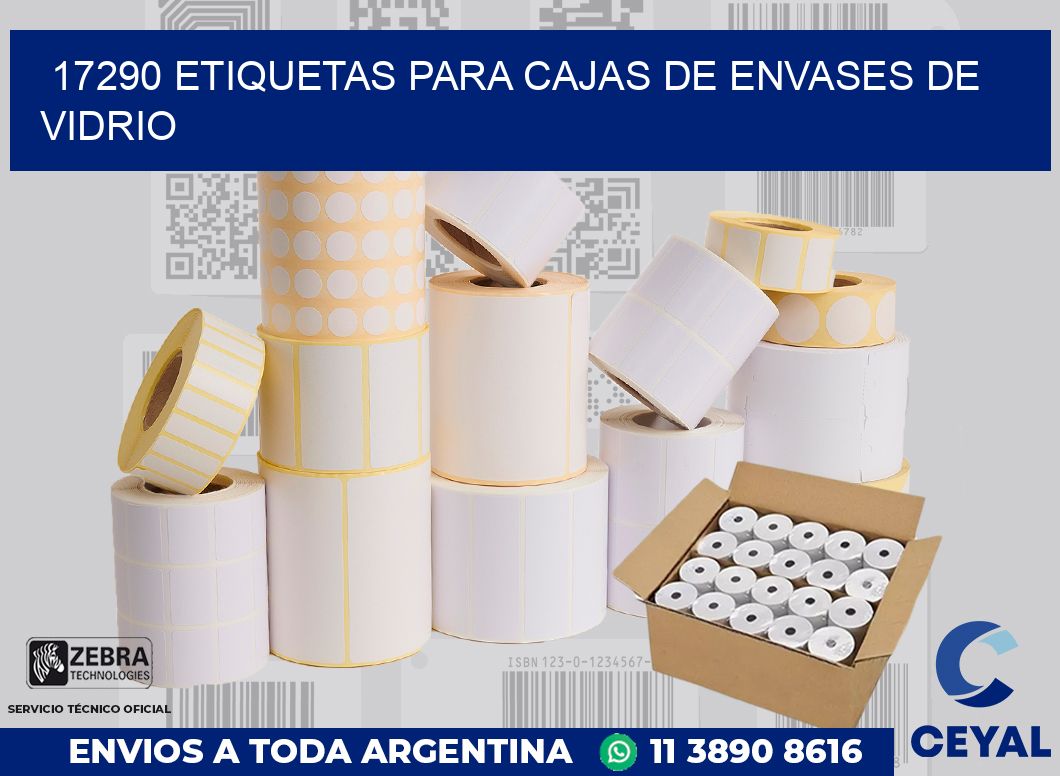 17290 ETIQUETAS PARA CAJAS DE ENVASES DE VIDRIO