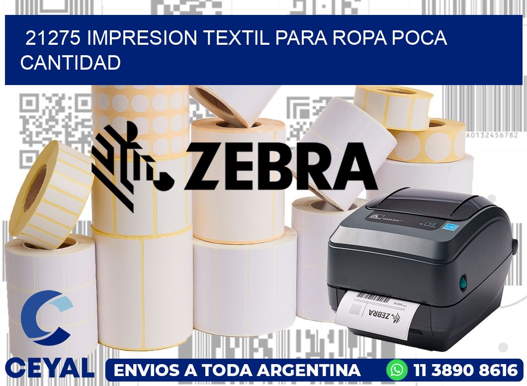 21275 IMPRESION TEXTIL PARA ROPA POCA CANTIDAD