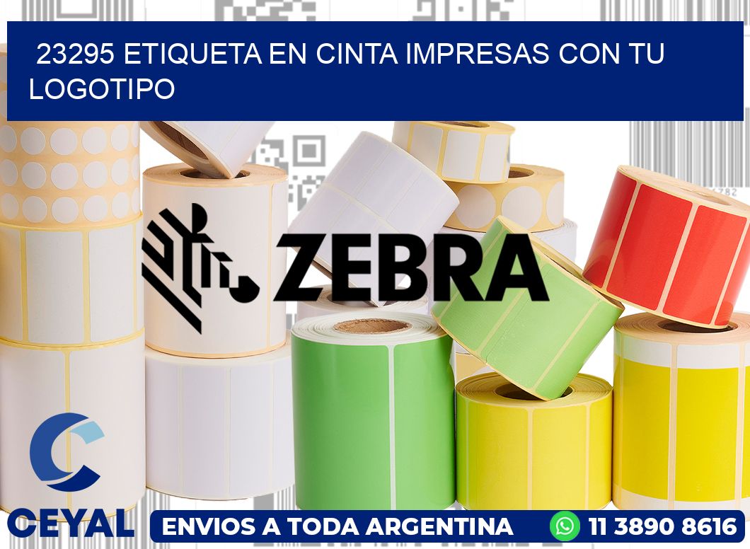 23295 ETIQUETA EN CINTA IMPRESAS CON TU LOGOTIPO