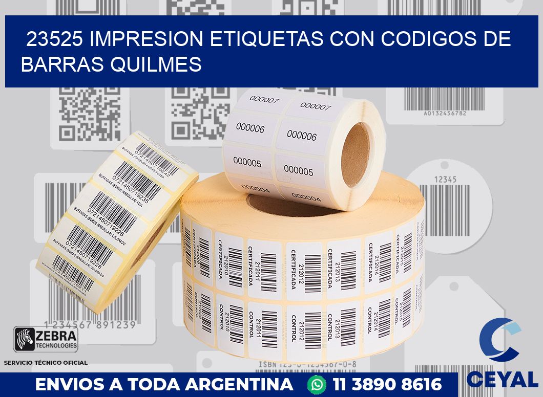 23525 IMPRESION ETIQUETAS CON CODIGOS DE BARRAS QUILMES