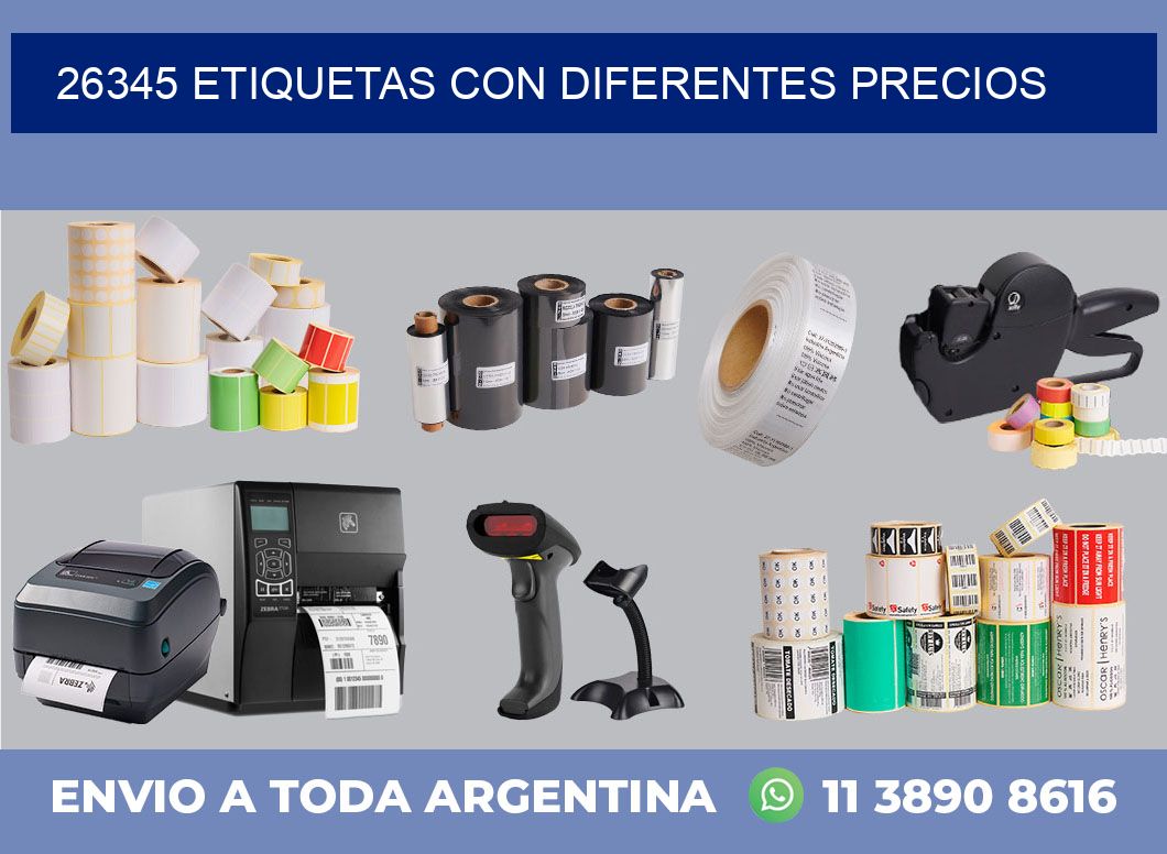 26345 ETIQUETAS CON DIFERENTES PRECIOS