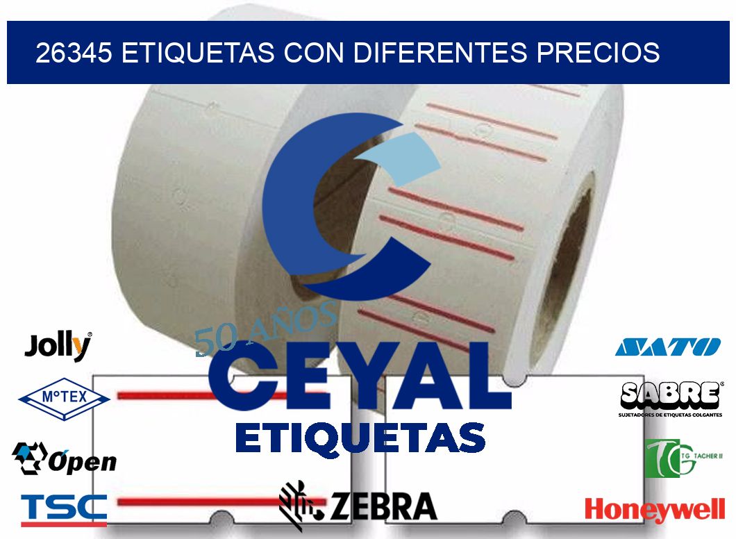 26345 ETIQUETAS CON DIFERENTES PRECIOS