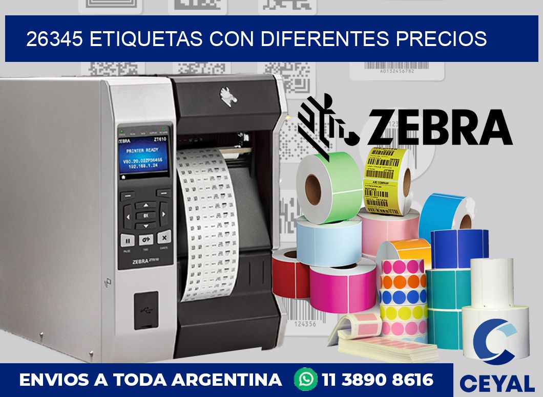 26345 ETIQUETAS CON DIFERENTES PRECIOS