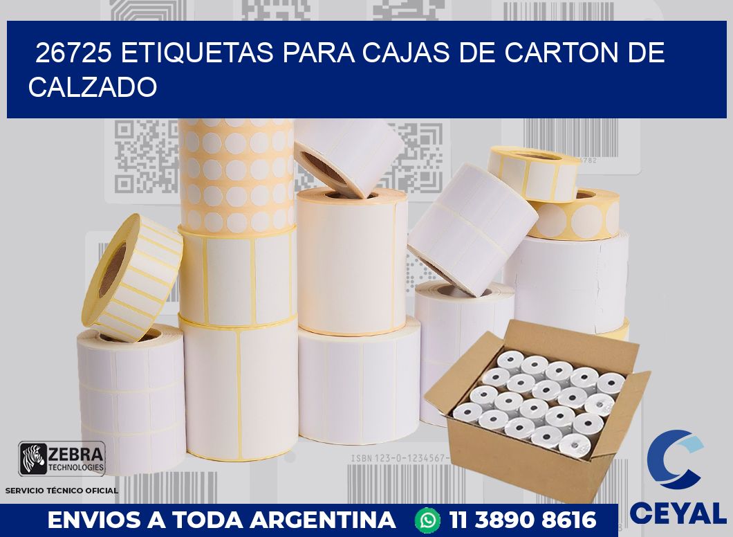 26725 ETIQUETAS PARA CAJAS DE CARTON DE CALZADO