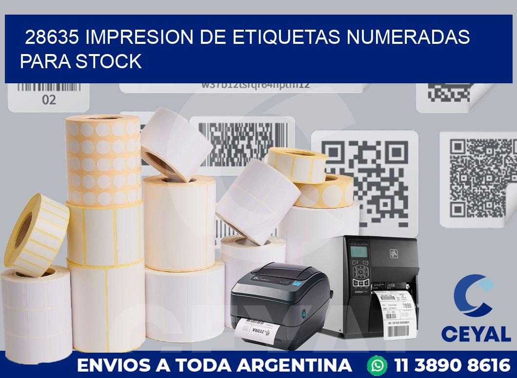 28635 IMPRESION DE ETIQUETAS NUMERADAS PARA STOCK