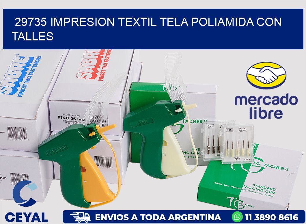 29735 IMPRESION TEXTIL TELA POLIAMIDA CON TALLES