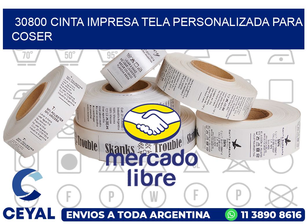 30800 CINTA IMPRESA TELA PERSONALIZADA PARA COSER
