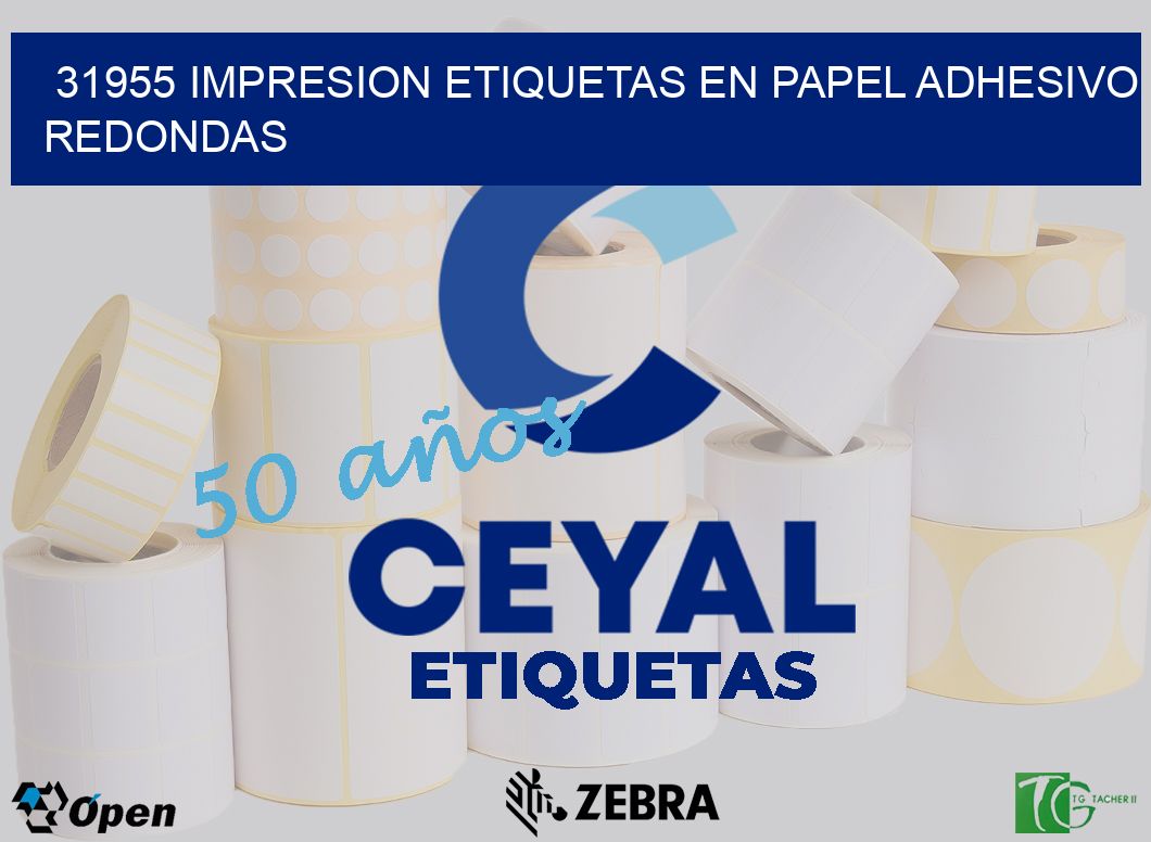 31955 IMPRESION ETIQUETAS EN PAPEL ADHESIVO REDONDAS