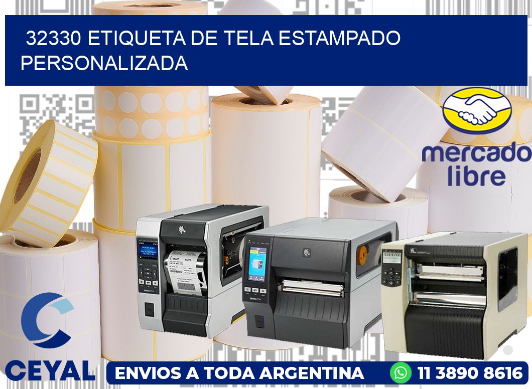 32330 ETIQUETA DE TELA ESTAMPADO PERSONALIZADA