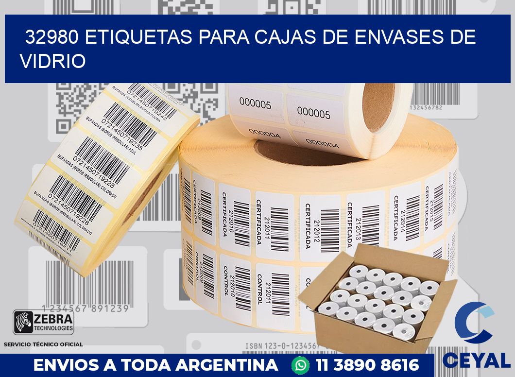 32980 ETIQUETAS PARA CAJAS DE ENVASES DE VIDRIO
