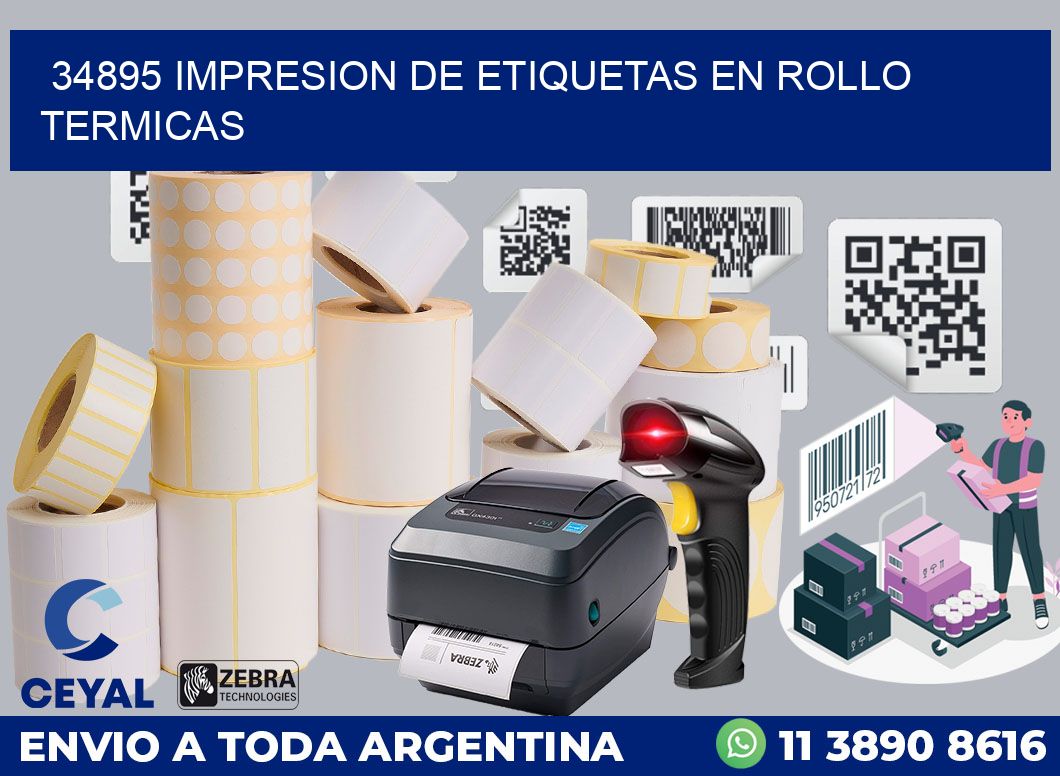 34895 IMPRESION DE ETIQUETAS EN ROLLO TERMICAS