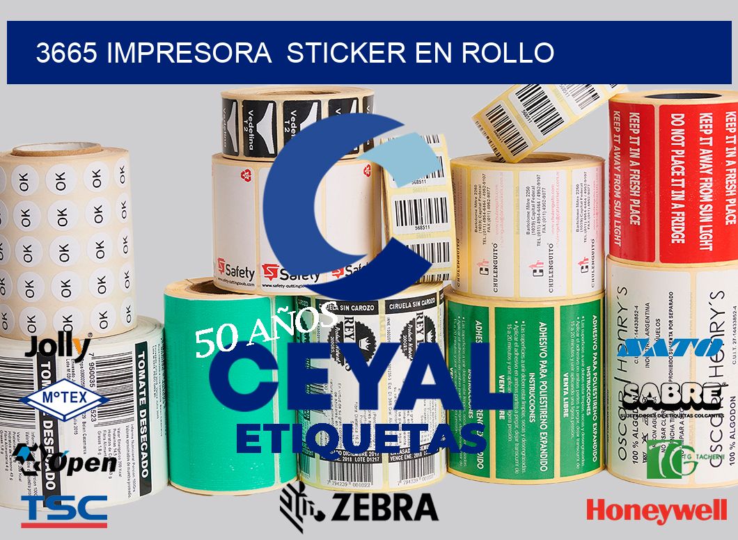 3665 impresora  sticker en rollo
