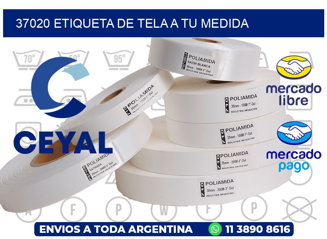 37020 ETIQUETA DE TELA A TU MEDIDA