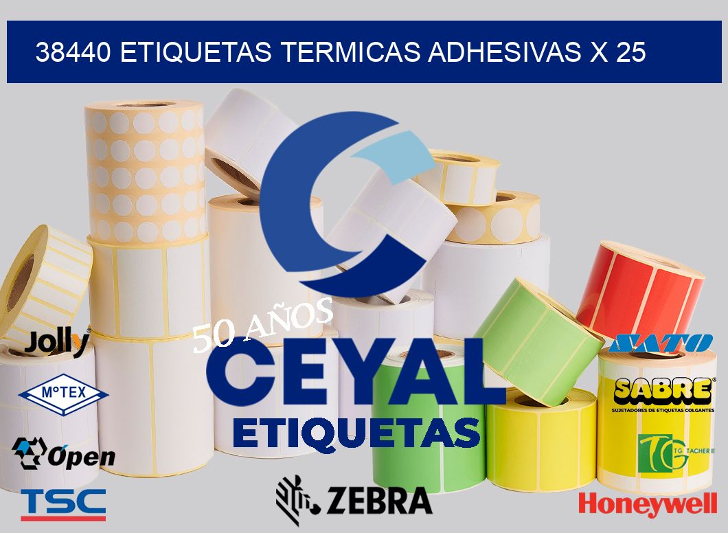 38440 etiquetas termicas adhesivas x 25