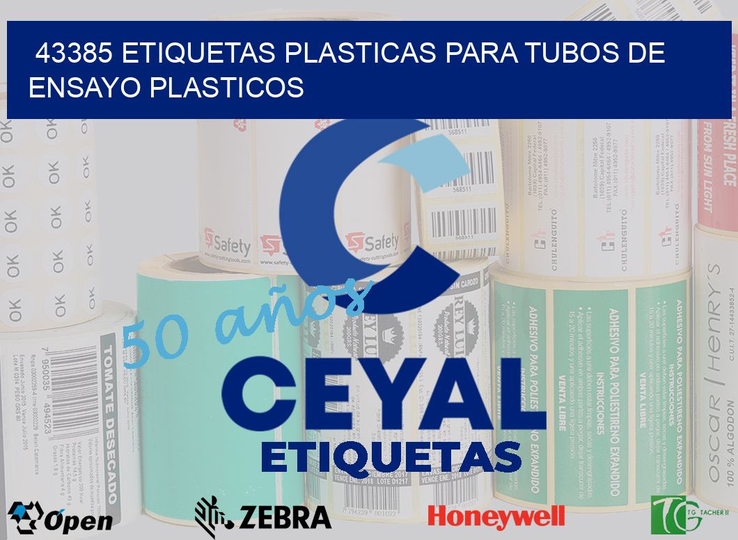 43385 ETIQUETAS PLASTICAS PARA TUBOS DE ENSAYO PLASTICOS