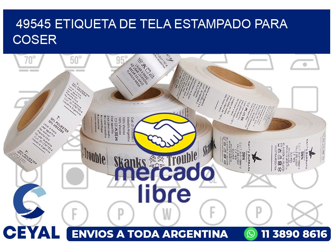 49545 ETIQUETA DE TELA ESTAMPADO PARA COSER