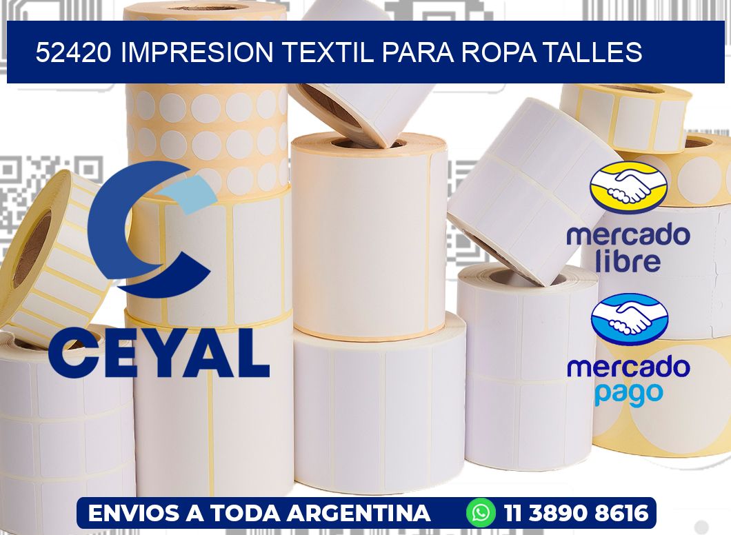 52420 IMPRESION TEXTIL PARA ROPA TALLES