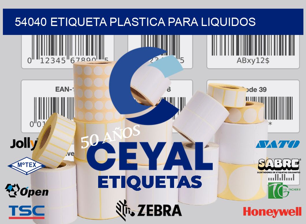 54040 ETIQUETA PLASTICA PARA LIQUIDOS