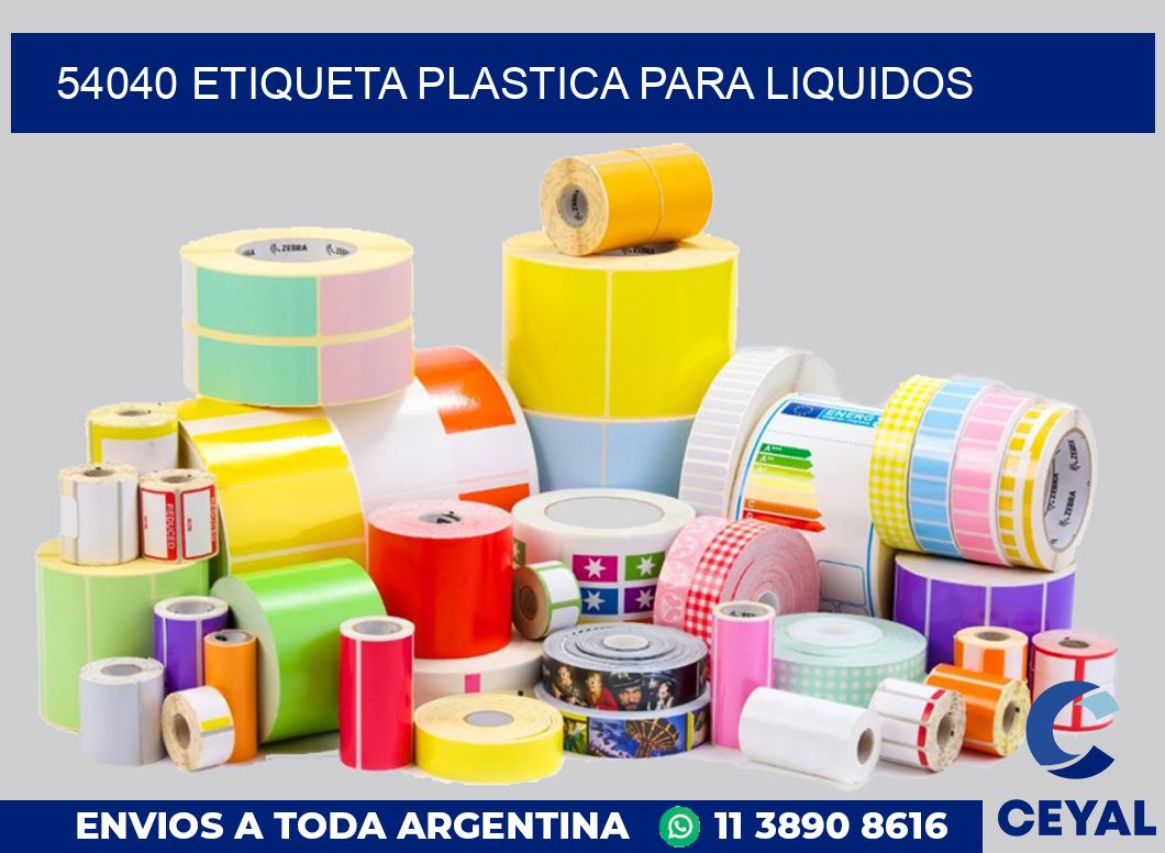 54040 ETIQUETA PLASTICA PARA LIQUIDOS