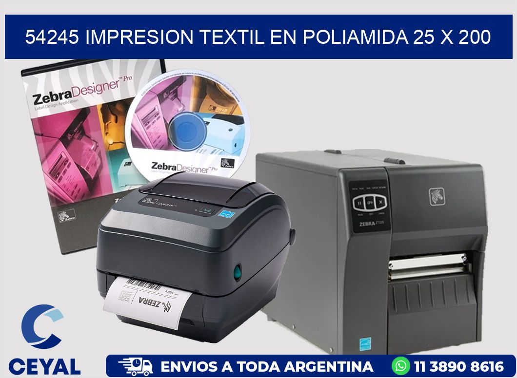 54245 IMPRESION TEXTIL EN POLIAMIDA 25 X 200