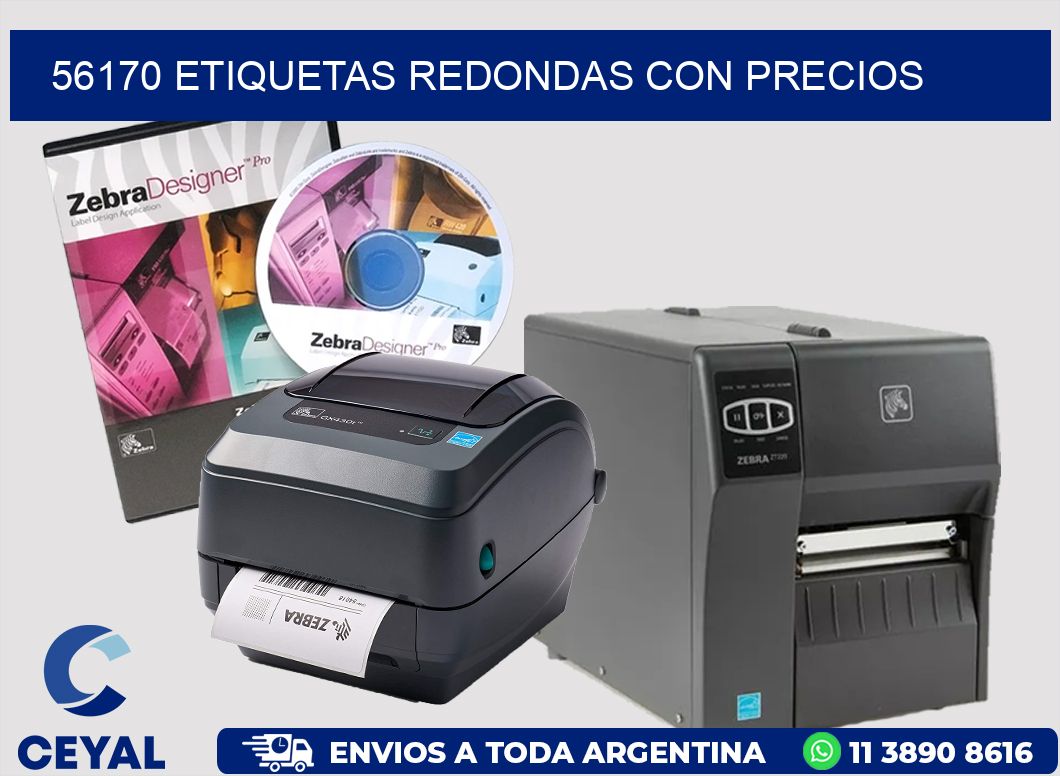 56170 ETIQUETAS REDONDAS CON PRECIOS