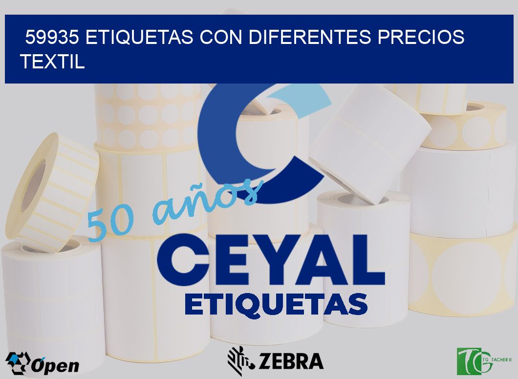 59935 ETIQUETAS CON DIFERENTES PRECIOS TEXTIL