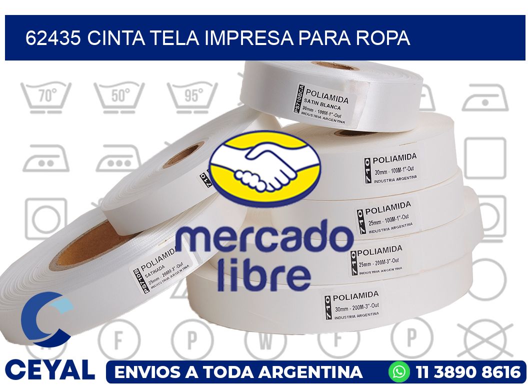 62435 CINTA TELA IMPRESA PARA ROPA
