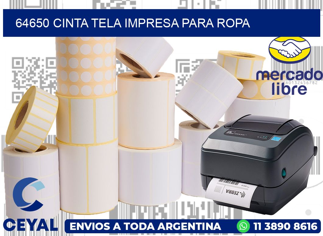 64650 CINTA TELA IMPRESA PARA ROPA