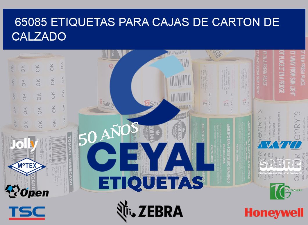65085 ETIQUETAS PARA CAJAS DE CARTON DE CALZADO