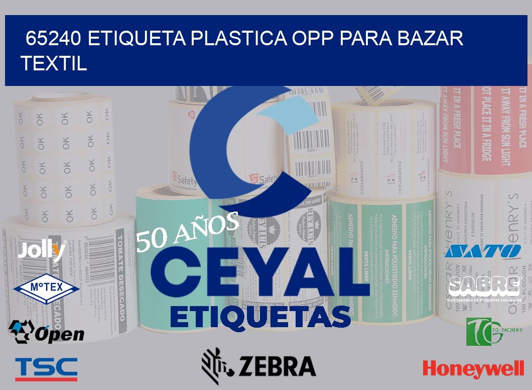 65240 ETIQUETA PLASTICA OPP PARA BAZAR TEXTIL