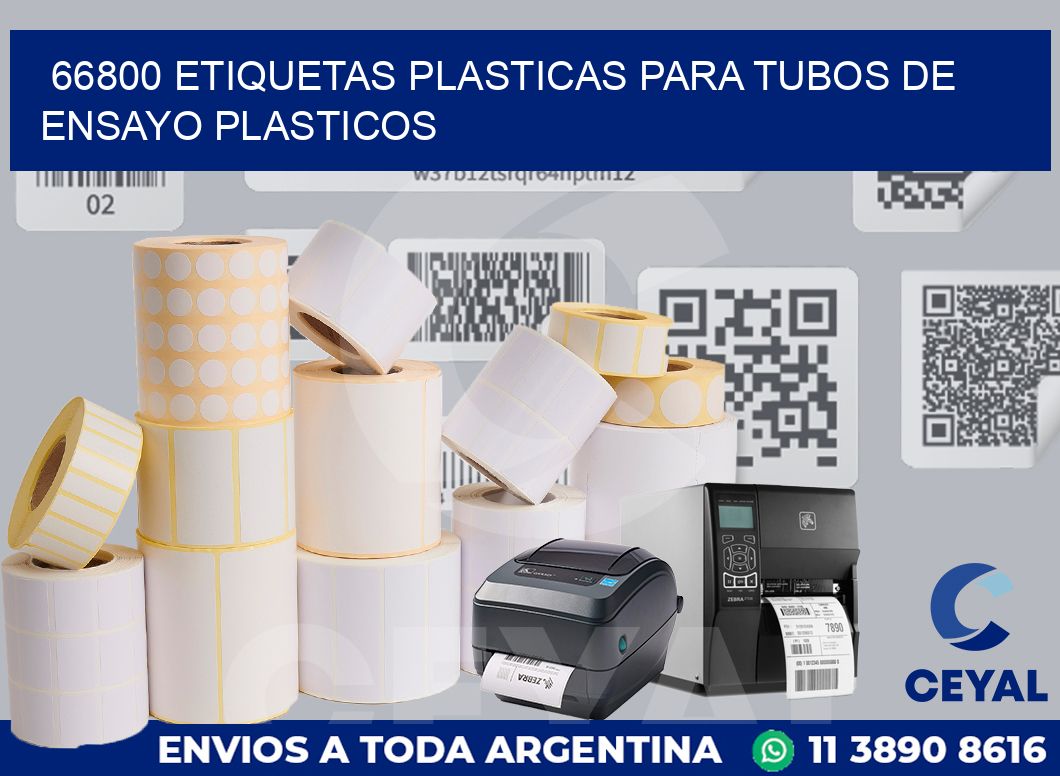 66800 ETIQUETAS PLASTICAS PARA TUBOS DE ENSAYO PLASTICOS