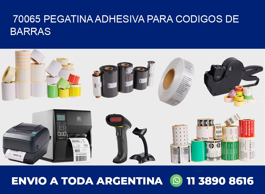 70065 PEGATINA ADHESIVA PARA CODIGOS DE BARRAS