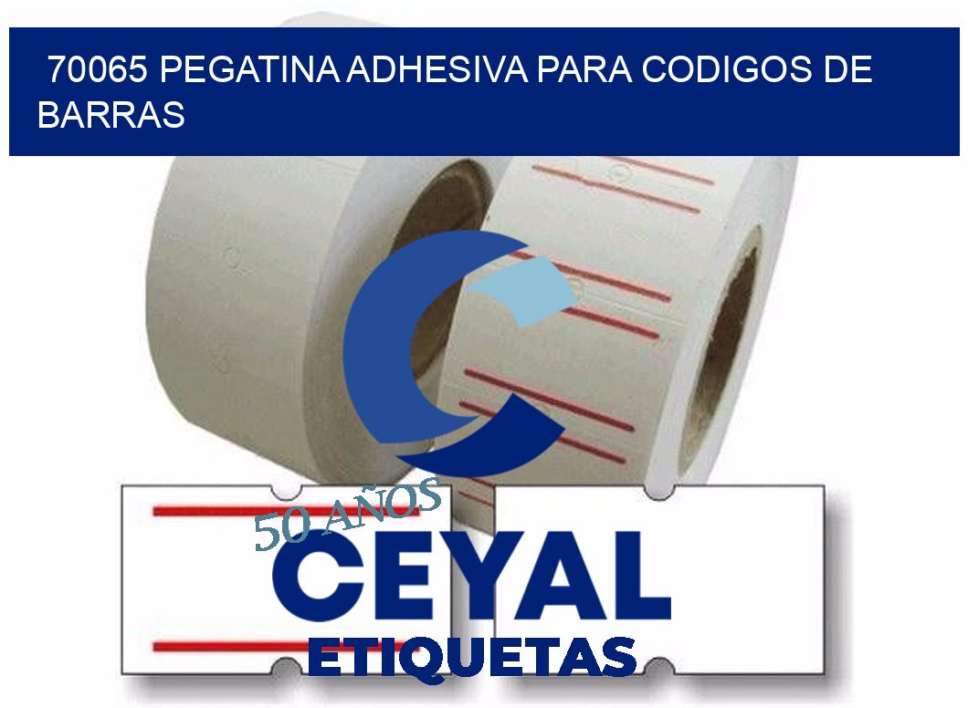 70065 PEGATINA ADHESIVA PARA CODIGOS DE BARRAS