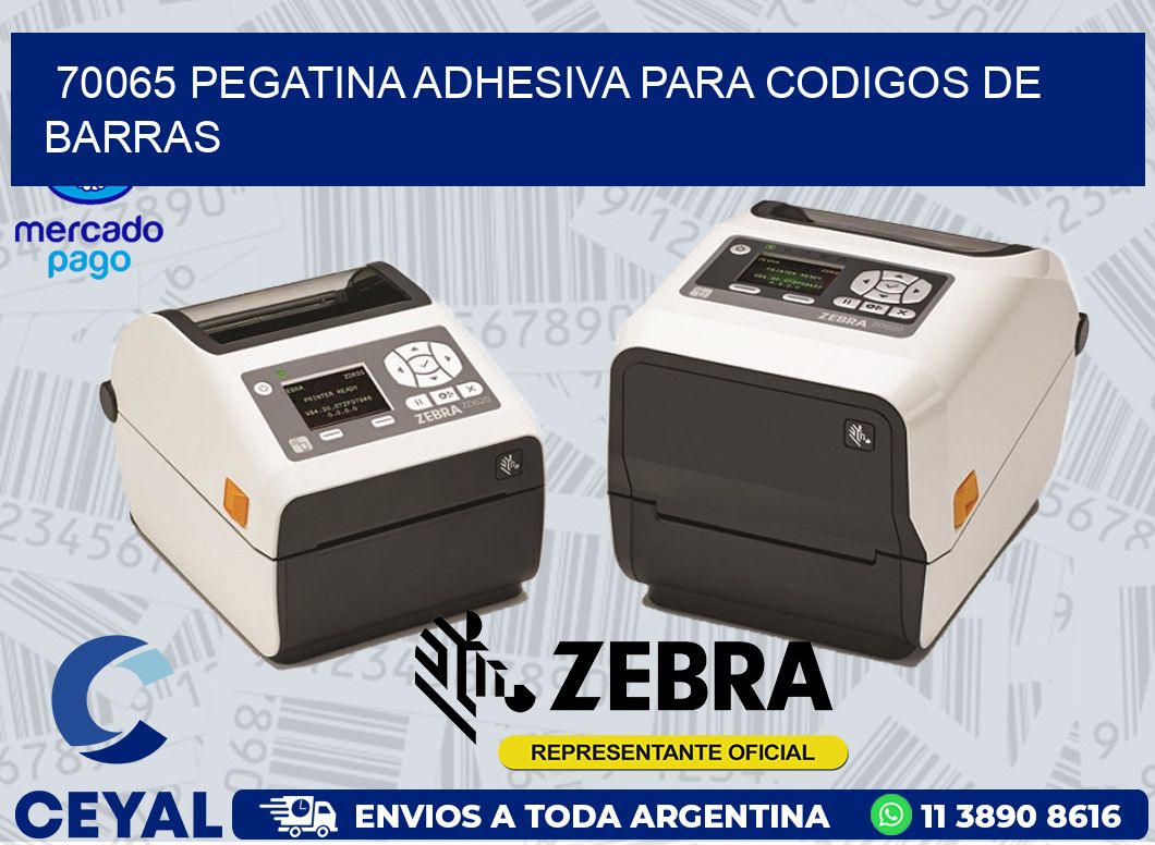 70065 PEGATINA ADHESIVA PARA CODIGOS DE BARRAS