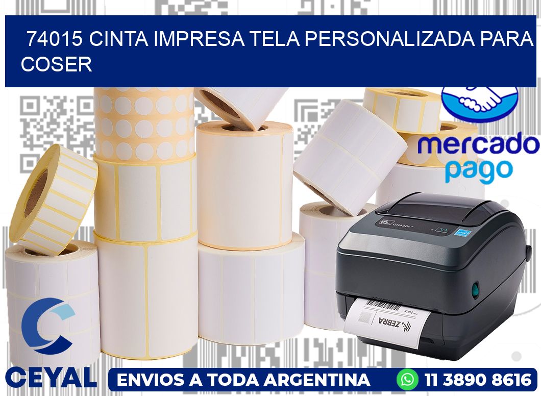 74015 CINTA IMPRESA TELA PERSONALIZADA PARA COSER
