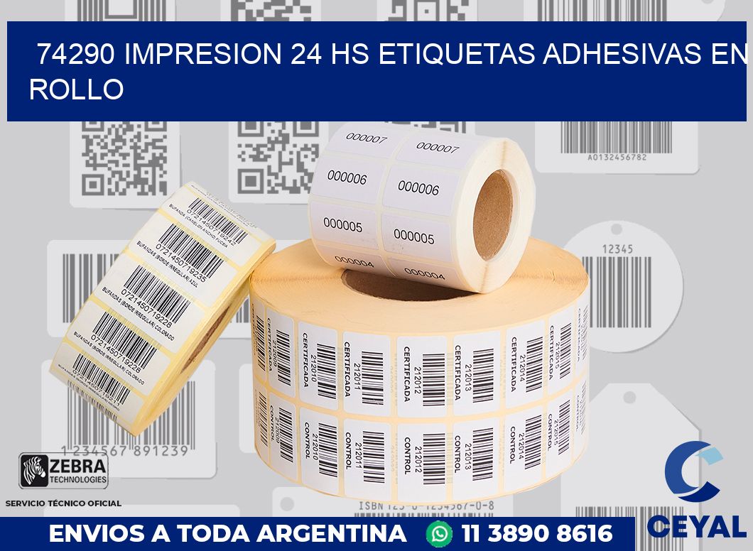74290 impresion 24 hs etiquetas adhesivas en rollo