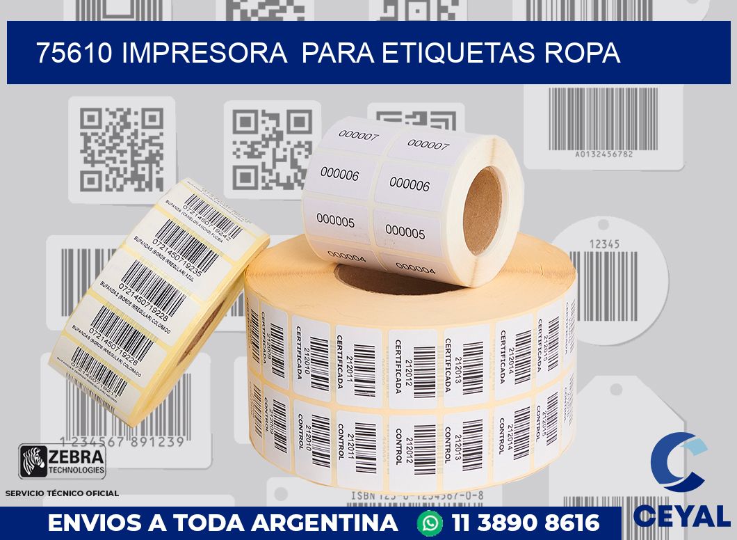 75610 impresora  para etiquetas ropa