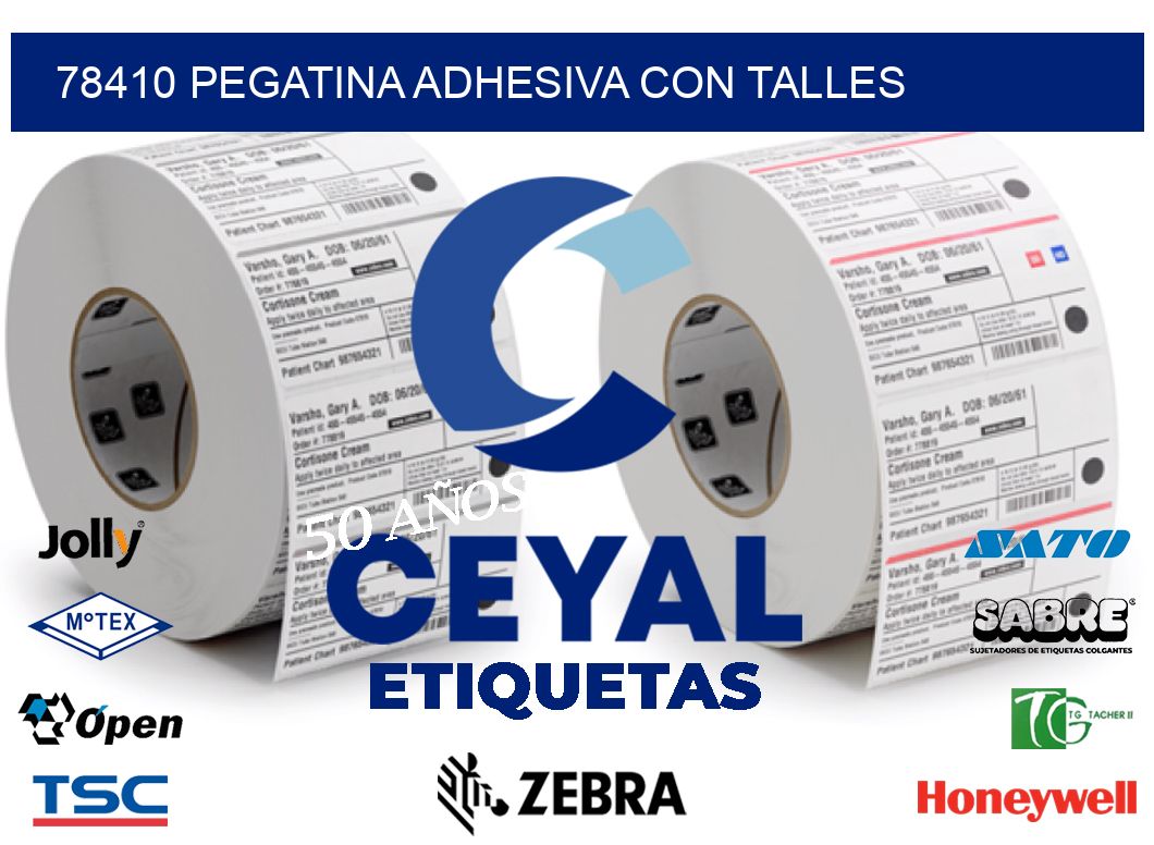 78410 PEGATINA ADHESIVA CON TALLES