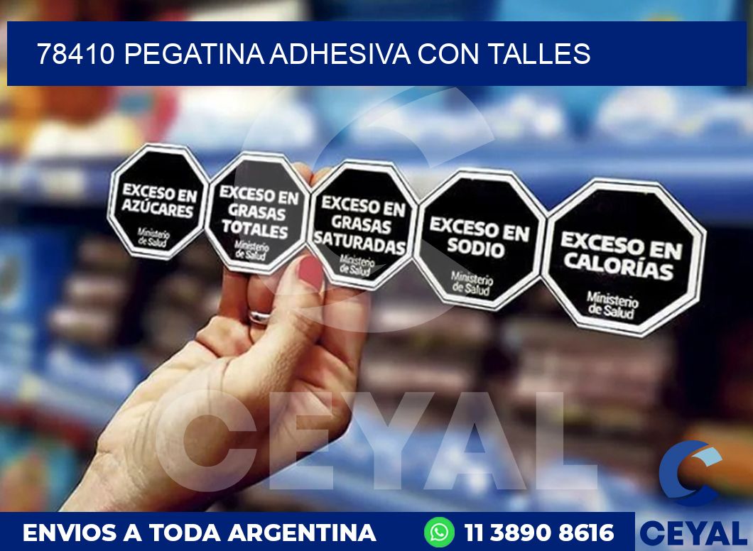 78410 PEGATINA ADHESIVA CON TALLES