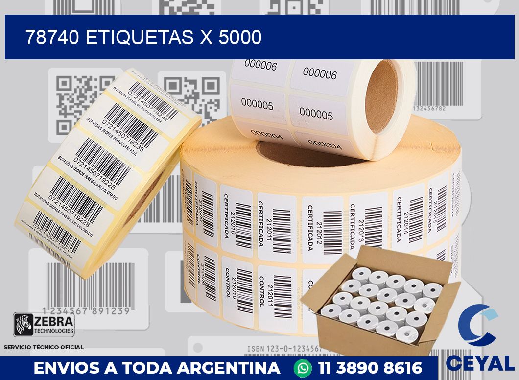 78740 Etiquetas x 5000