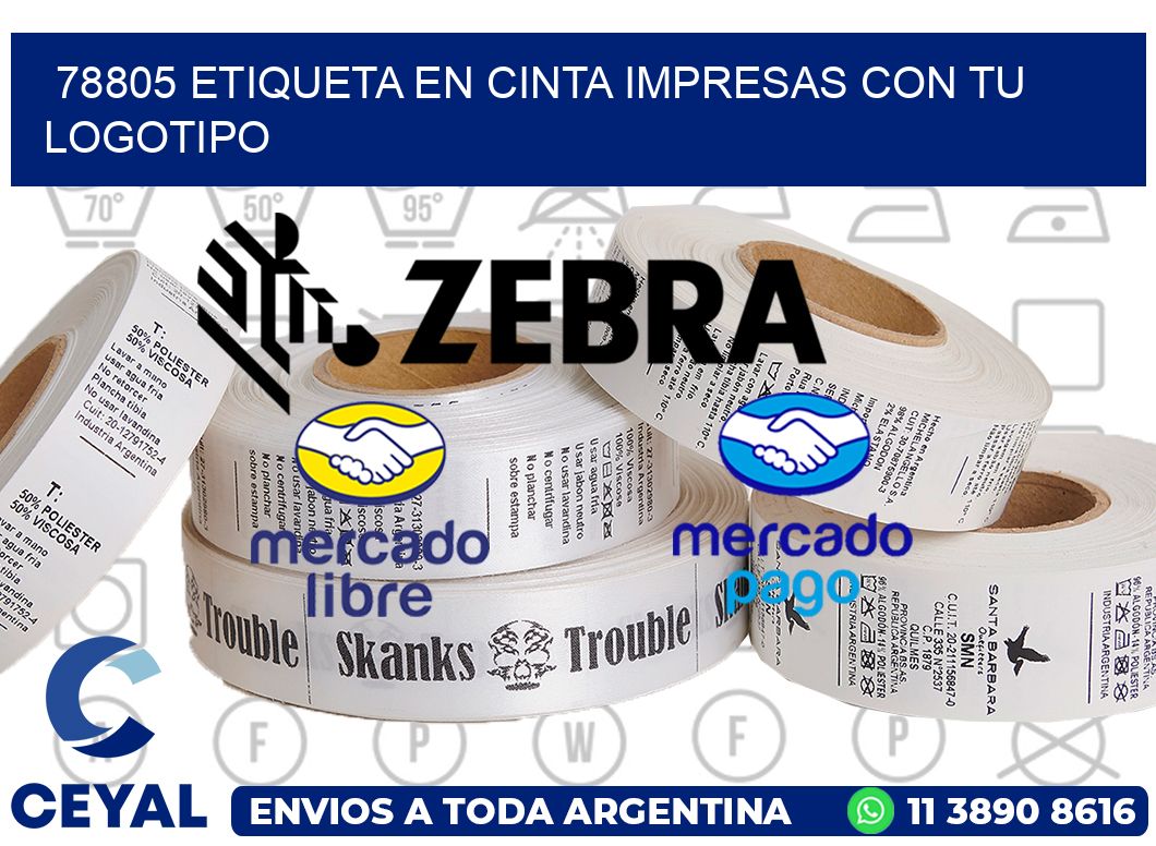 78805 ETIQUETA EN CINTA IMPRESAS CON TU LOGOTIPO