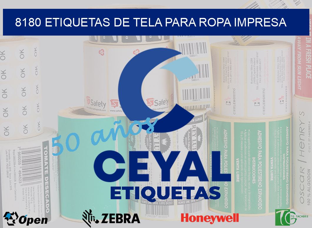 8180 ETIQUETAS DE TELA PARA ROPA IMPRESA