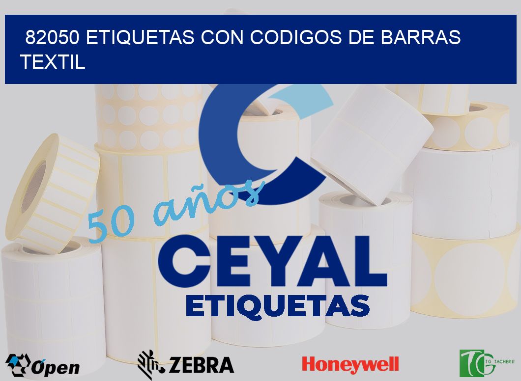 82050 ETIQUETAS CON CODIGOS DE BARRAS TEXTIL