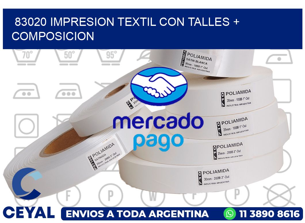 83020 IMPRESION TEXTIL CON TALLES + COMPOSICION