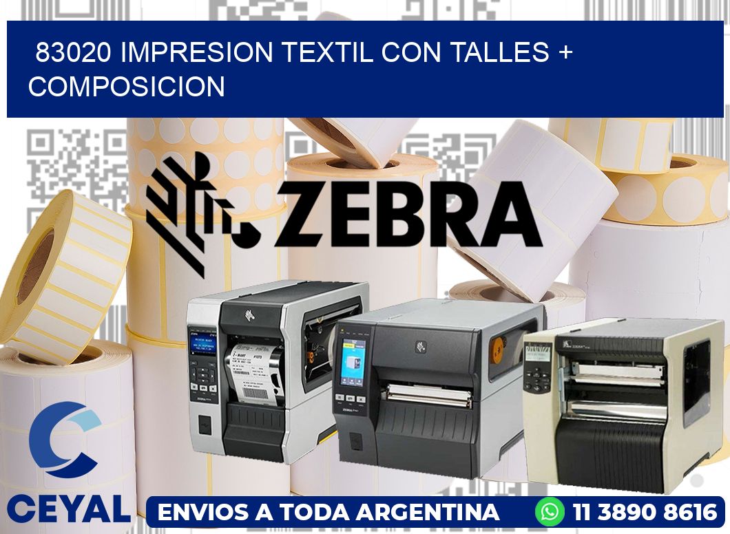 83020 IMPRESION TEXTIL CON TALLES + COMPOSICION